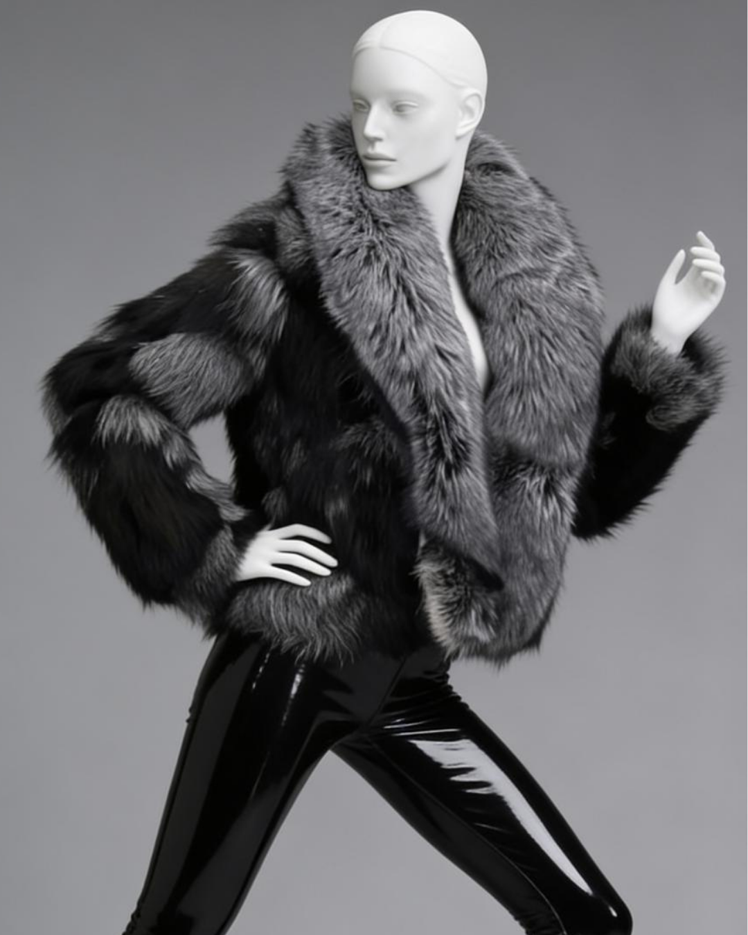 Silver Fox Fur Coat