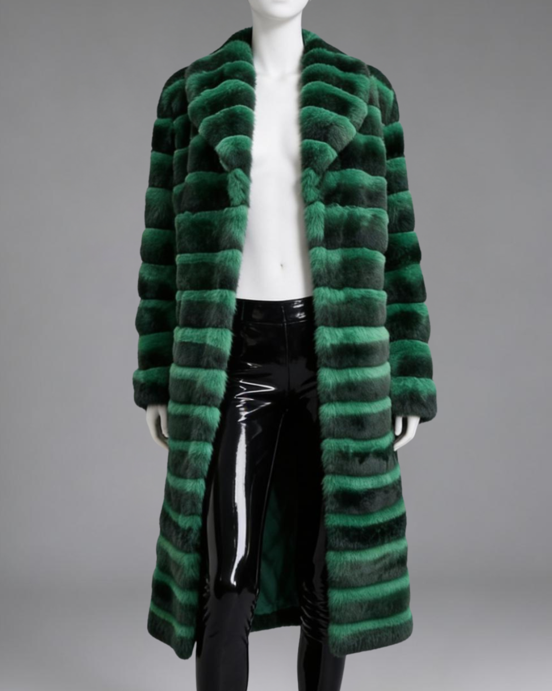 Green Chin-Rex Long Coat
