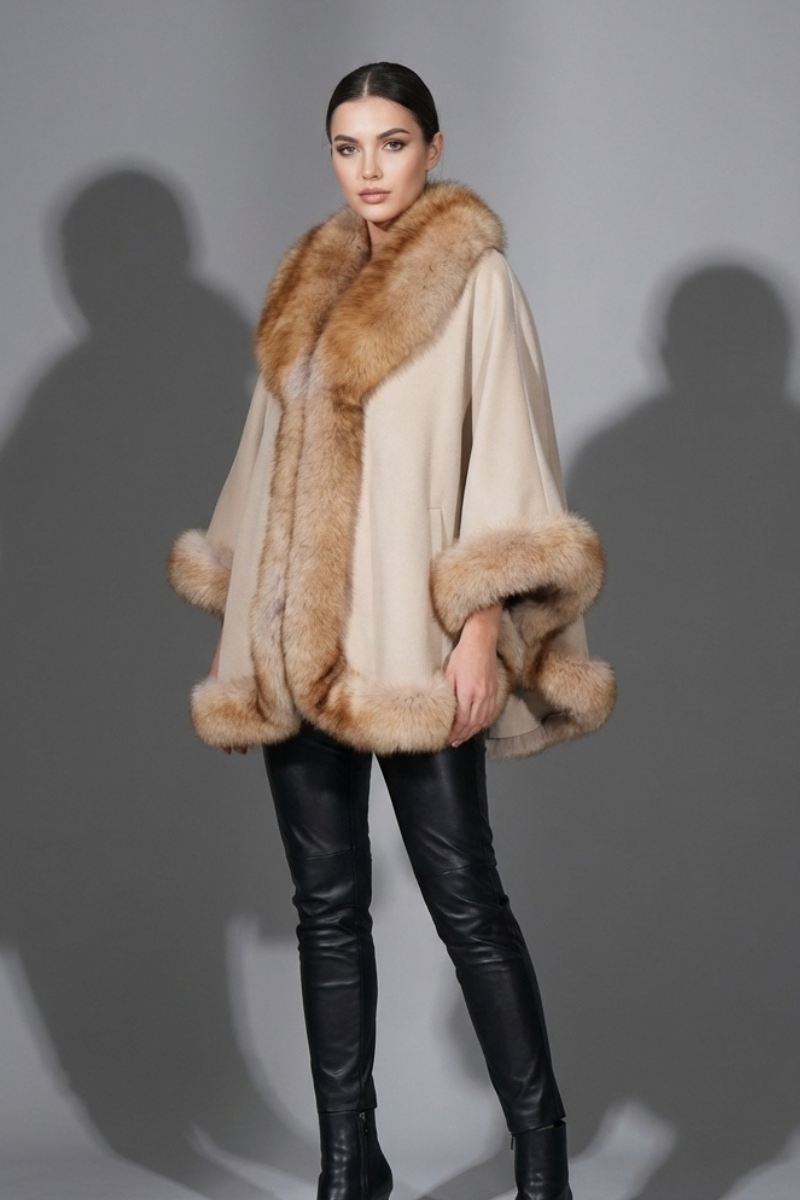 Mora Fox Fur Cape