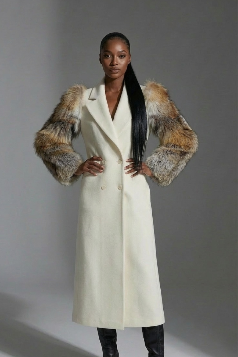 Diana Fur Sleeve Coat
