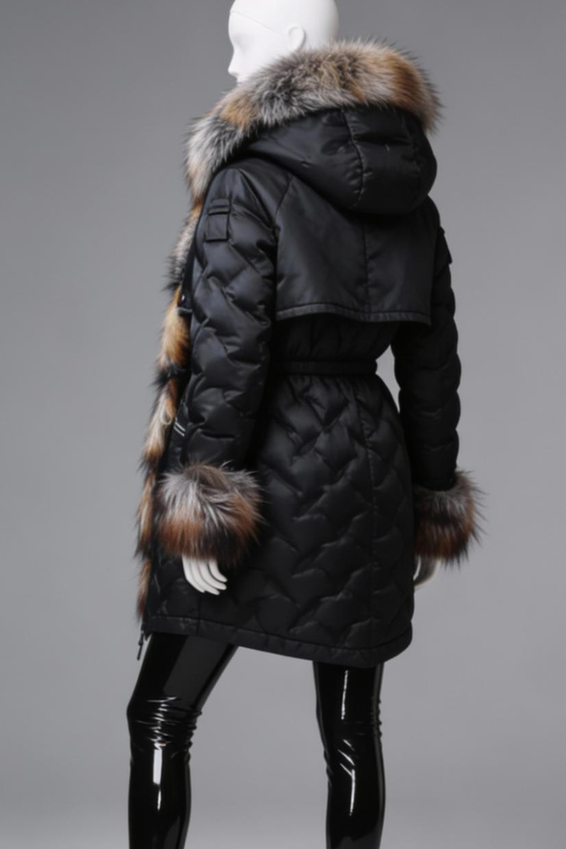 Blk Fox Fur Parka