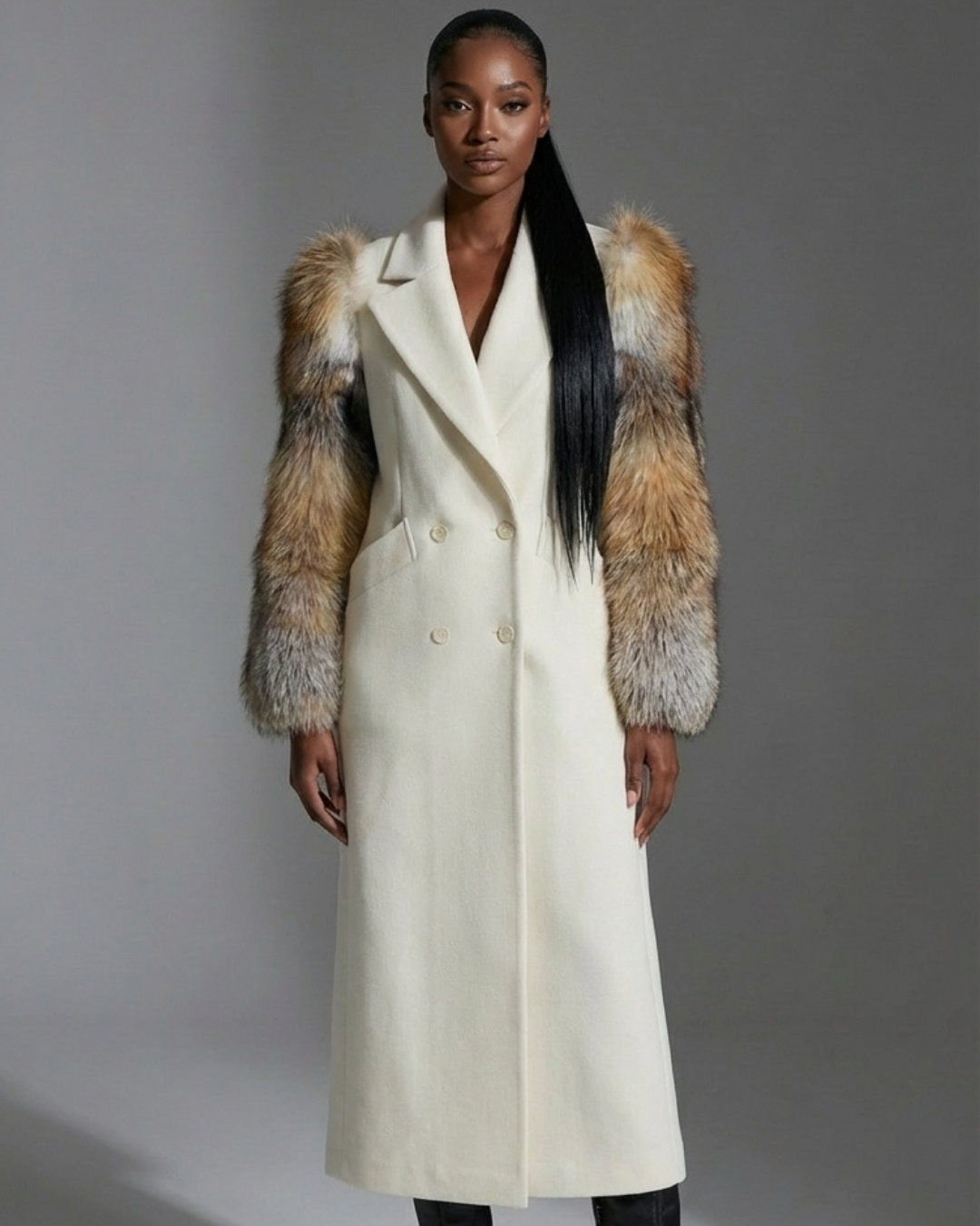 Diana Fur Sleeve Coat