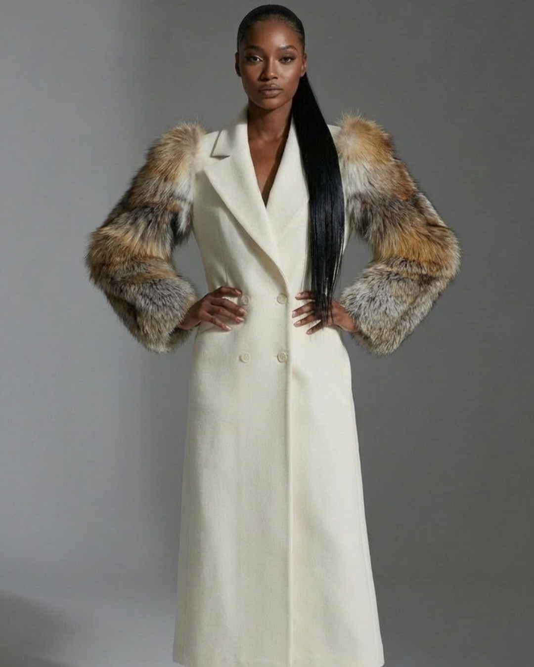 Diana Fur Sleeve Coat