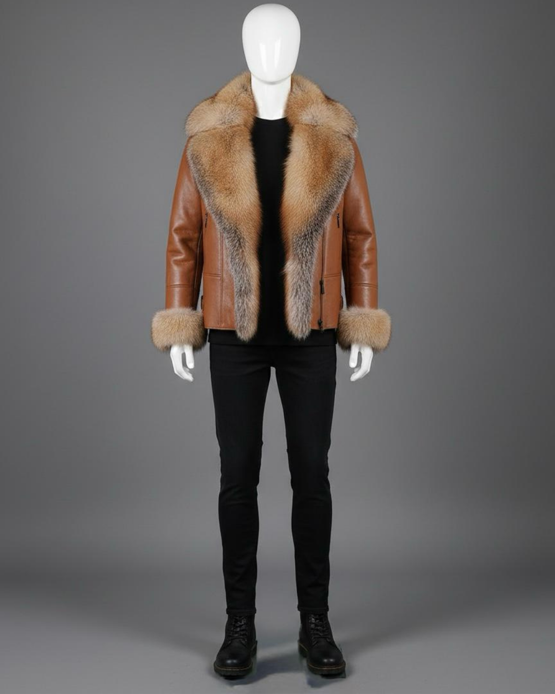 Men's Fox Shearling Coat